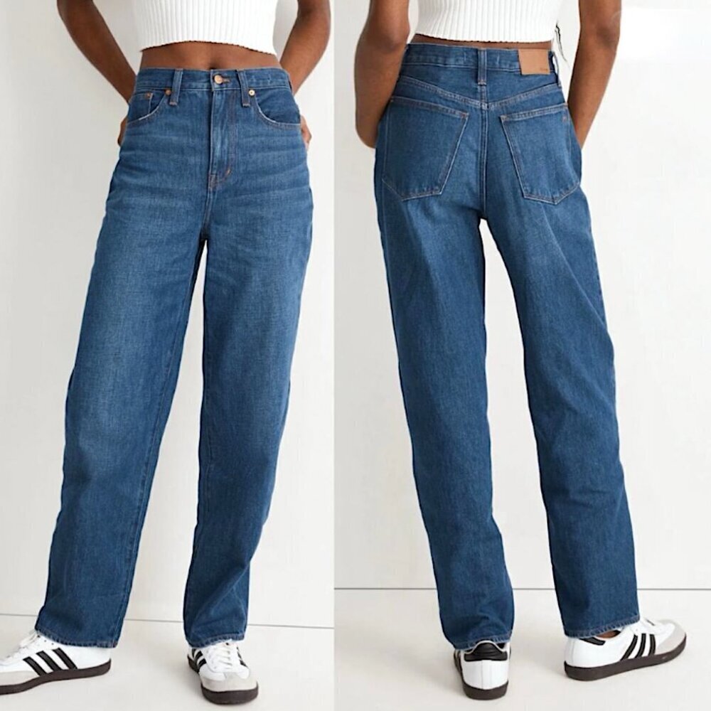 Madewell Baggy 100% Cotton Jeans in Medium Blue Size 29